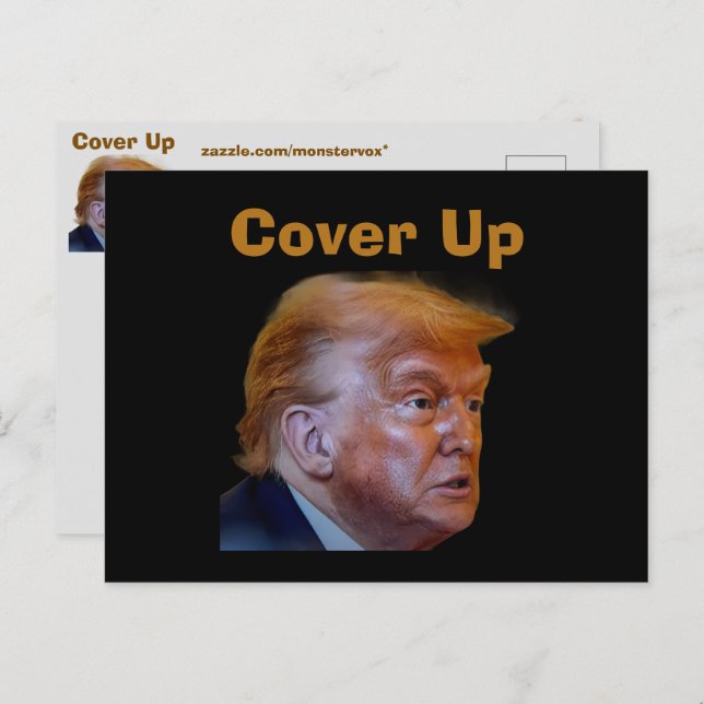 Trump/Cover Up Postcard Vykort (Fram/baksida)