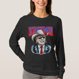 Trump Cowboy - djärv politisk Påstående Graphic Te T Shirt