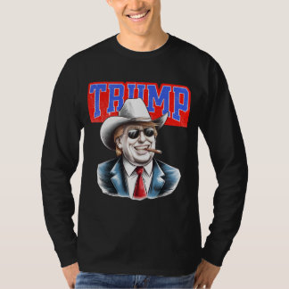 Trump Cowboy - djärv politisk Påstående Graphic Te T Shirt