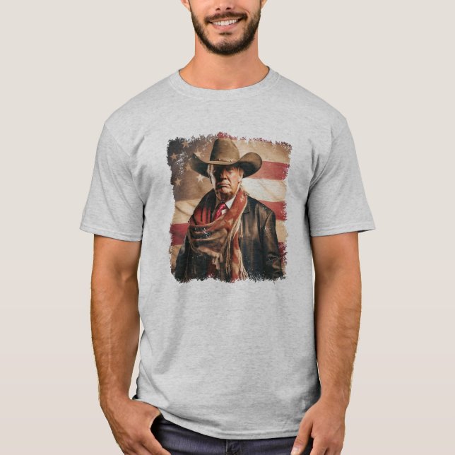 Trump Cowboy T Shirt (Framsida)