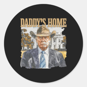 Trump Cowboy Western Pappor Home Ta Amerika Bac Runt Klistermärke