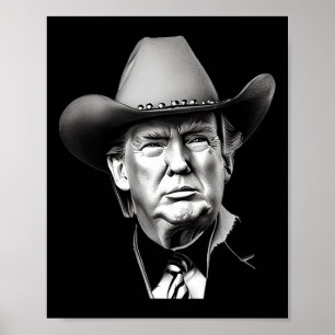 Trump Cowboy Western President Saknar Du Mig Än Me Poster