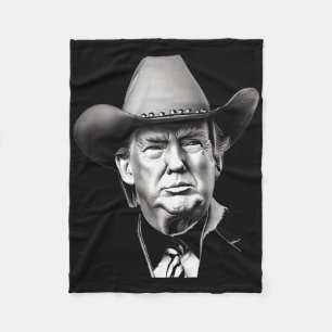 Trump Cowboy Western President Saknar Du Mig Ännu Fleecefilt