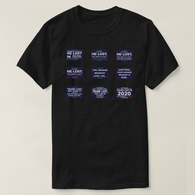 Trump Cult Sticker Multipack-paket (9 utskrifter) T Shirt (Design framsida)
