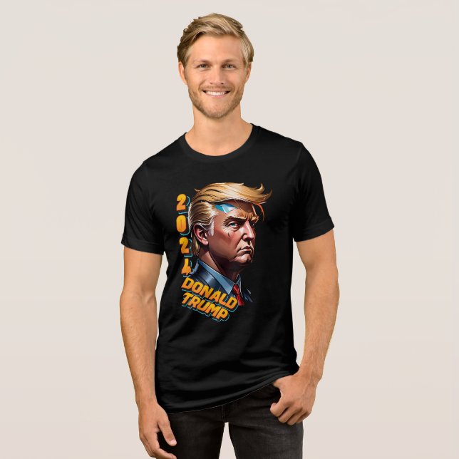 Trump Cyberpunk 2024 T Shirt (Framsida Full)