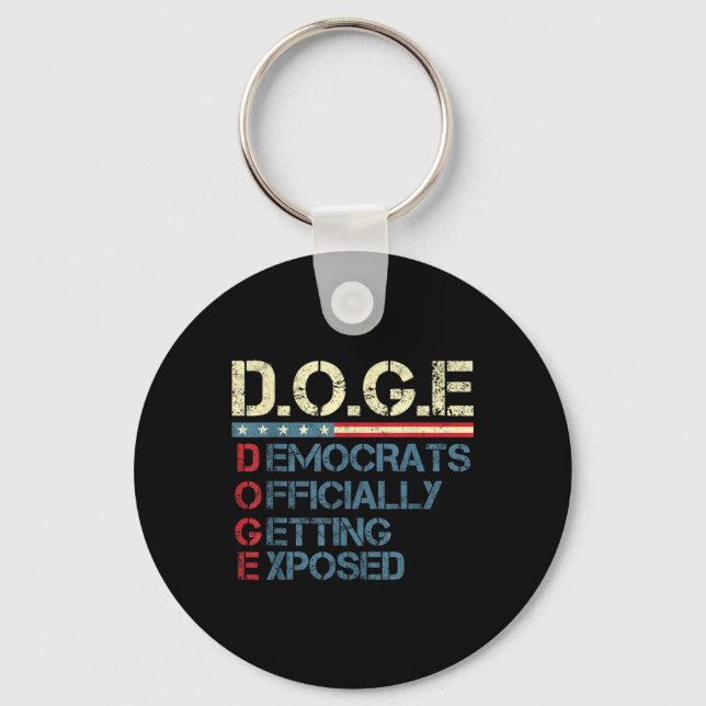 Trump D.o.g.e Doge Department of Government Nyckelring (Framsida)
