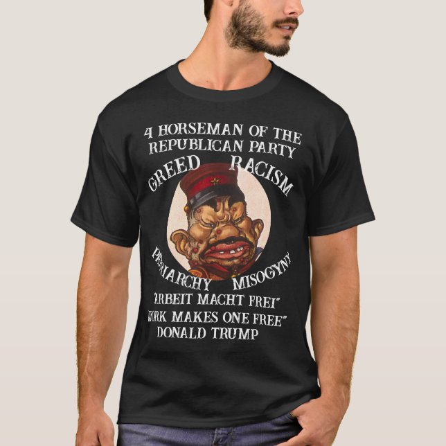 Trump Dachau koncentrationsläger Republikanska par T Shirt (Framsida)
