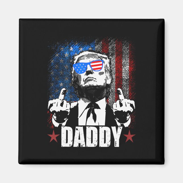 Trump Daddy 2025 Officiell Trump Daddy Rolig 3  Magnet (Framsidan)