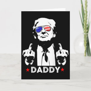 Trump Daddy 2025 President Stödjare Män Och Kvinno Kort