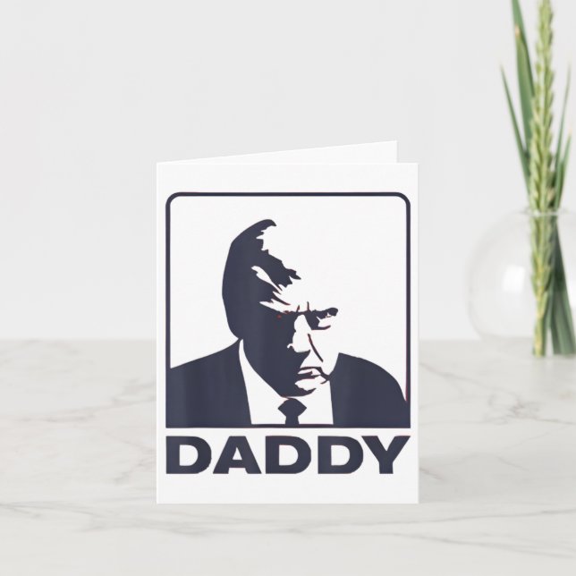 Trump Daddy Tee Röd Daddy Trump  Kort (Framsida)