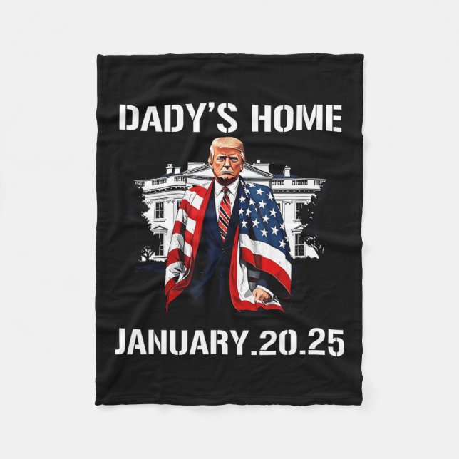 Trump Daddys Home White House 2024 2 Fleecefilt (Framsidan)