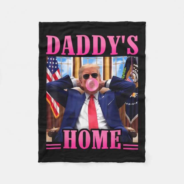 Trump Daddys Home White House 2024 3 Fleecefilt (Framsidan)