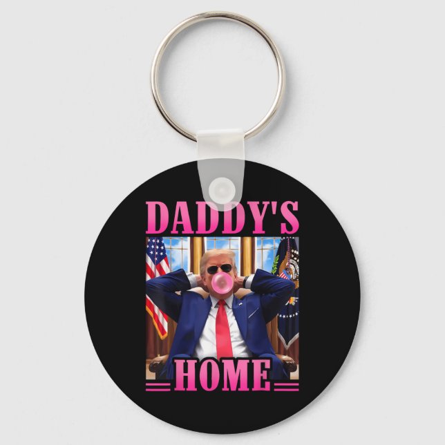 Trump Daddys Home White House 2024 3 Nyckelring (Framsida)