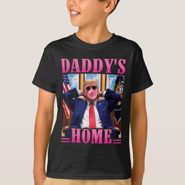 Trump Daddys Home White House 2024 3 T Shirt (Framsida)