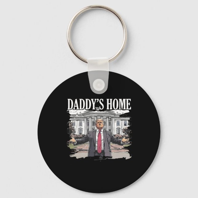 Trump Daddys Home White House 2024 Nyckelring (Framsida)