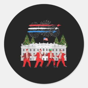 Trump Daddys Home White House Dance Gör Julafton G Runt Klistermärke