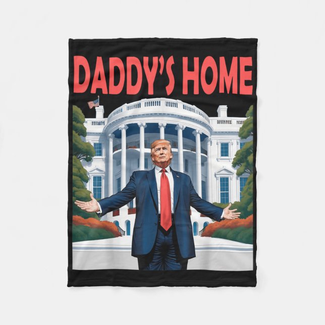 Trump Daddys Home White House Fleecefilt (Framsidan)
