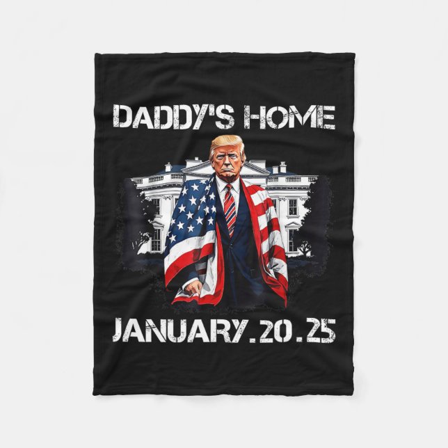 Trump Daddys Home White House Fleecefilt (Framsidan)
