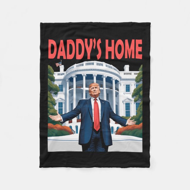 Trump Daddys Home White House Fleecefilt (Framsidan)