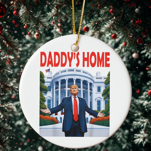 Trump Daddys Home White House Gift Julgransprydnad Keramik (Skapare uppladdad)