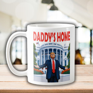 Trump Daddys Home White House Gift Kaffemugg