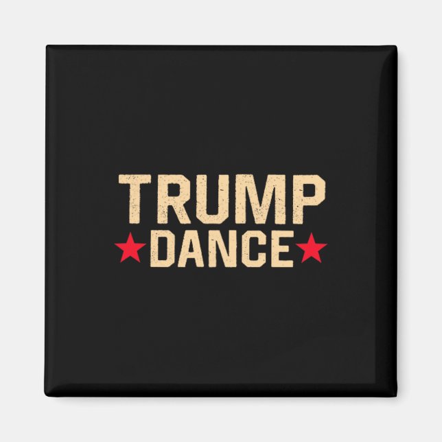 Trump Dance 2024 Qr 4547 Funny Trump Dancing Code Magnet (Framsidan)