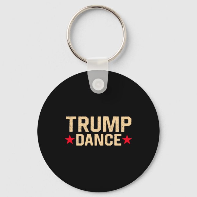 Trump Dance 2024 Qr 4547 Funny Trump Dancing Code Nyckelring (Framsida)