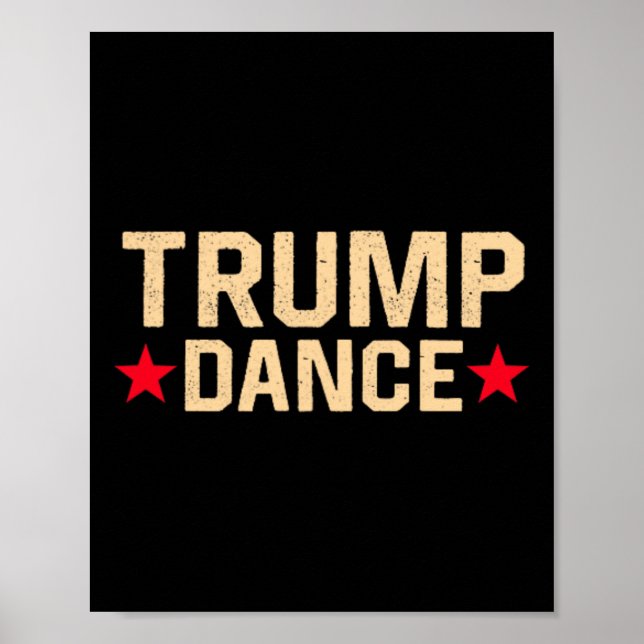 Trump Dance 2024 Qr 4547 Funny Trump Dancing Code Poster (Framsidan)