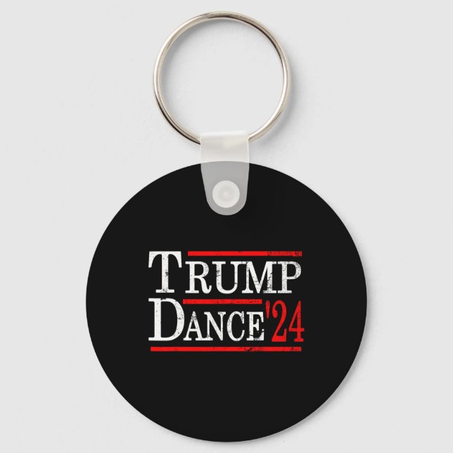 Trump Dance 2024 Trump Vance Funny Republican Poli Nyckelring (Framsida)