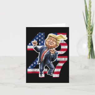 Trump Dance 45 47 American Flagga Trump 2024 Kort