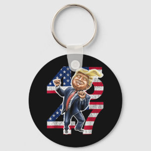 Trump Dance 45 47 American Flagga Trump 2024 Nyckelring
