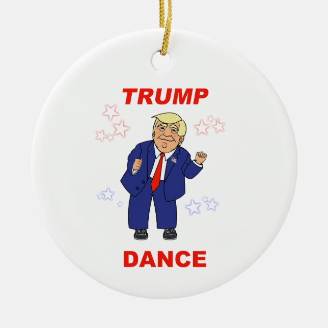 Trump Dance-design Julgransprydnad Keramik (Framsidan)