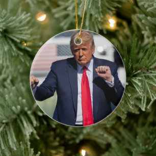 Trump Dance Funny Julgransprydnad Keramik