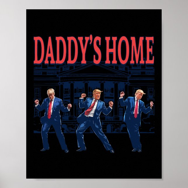 Trump Dance Pappor Home Retro Poster (Framsidan)