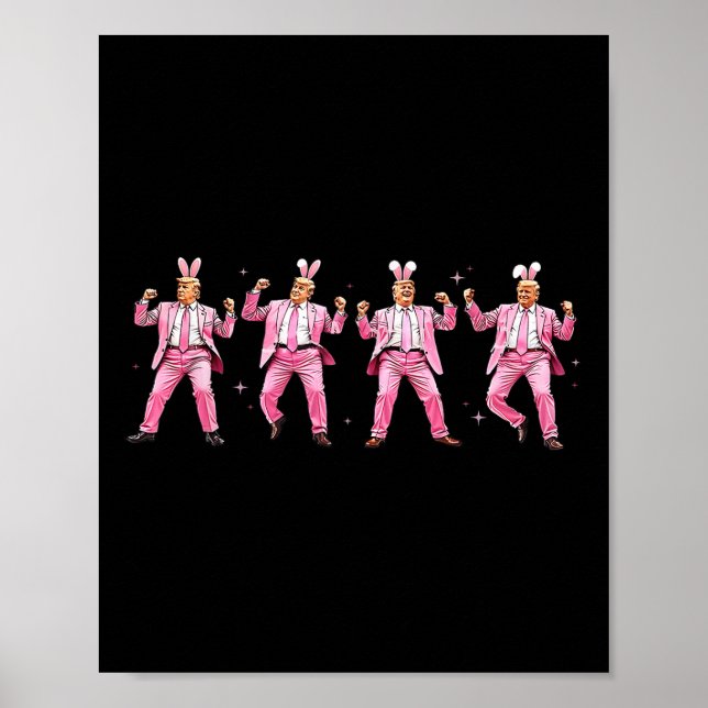 Trump Dance Påsk-slump Gör Påsk Underbar Poster (Framsidan)