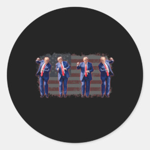 Trump Dance Pro Trump 2024 Trump President 45 47 Runt Klistermärke