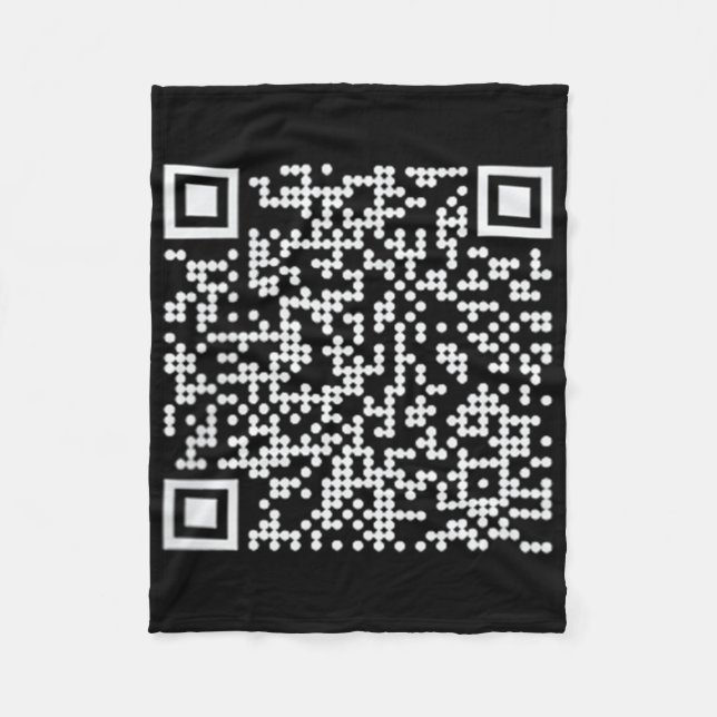 Trump Dance Qr Funny President Trump Dancing Code Fleecefilt (Framsidan)