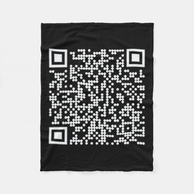 Trump Dance Qr Funny President Trump Dancing Code Fleecefilt (Framsidan)