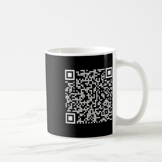 Trump Dance Qr Funny President Trump Dancing Code Kaffemugg (Höger)