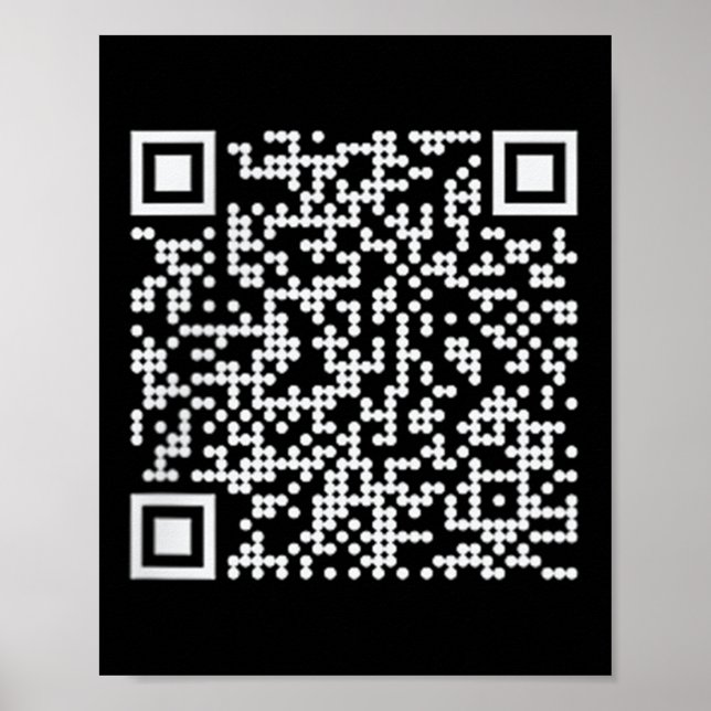 Trump Dance Qr Funny President Trump Dancing Code Poster (Framsidan)