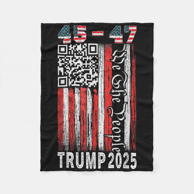 Trump Dance Troll Qr Funny President Trump Dance C Fleecefilt (Framsidan)