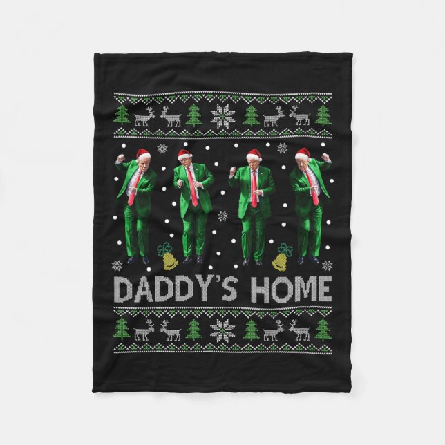 Trump Dance Trump jag kommer hem för Fleecefilt (Framsidan)