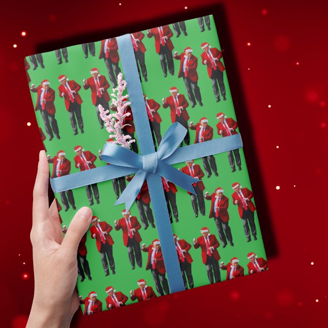 Trump Dance | Trump Santa Hat Claus Dance Presentpapper (Skapare uppladdad)
