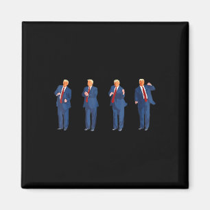 Trump Dancing America 47 och 4:e juli Far d Magnet