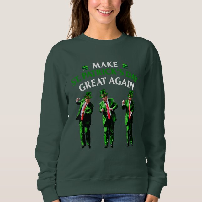 Trump Dancing Gör St. Patricks dag Underbar igen T Shirt (Framsida)