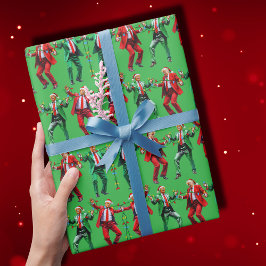 Trump Dancing | Trump Santa Dance-Grönten Jul Presentpapper