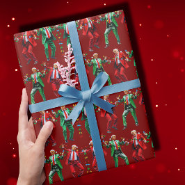 Trump Dancing | Trump Santa Dance jul Red Presentpapper