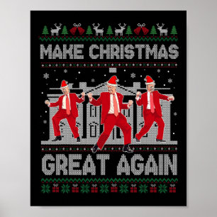 Trump Danning Gör jul Underbar igen Julafton Paja Poster