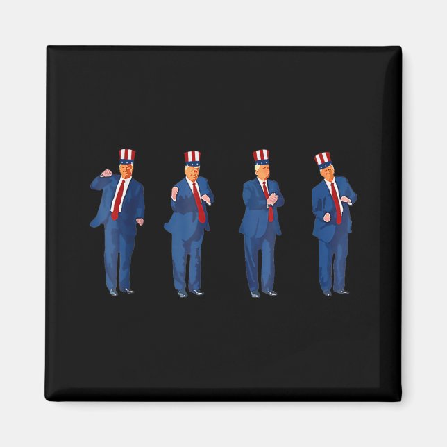 Trump Dans 4:e Juli Trump 2025 _1  Magnet (Framsidan)