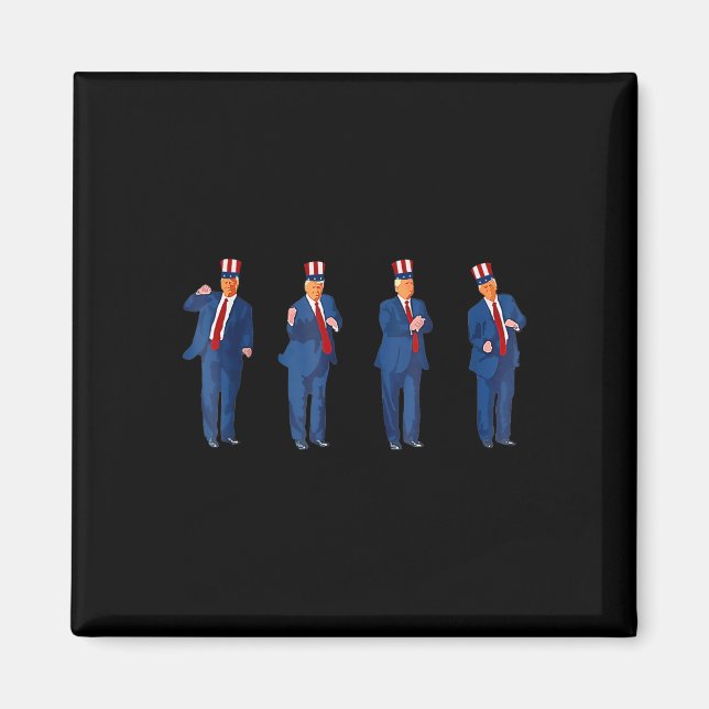 Trump Dans 4:e Juli Trump 2025 _1  Magnet (Framsidan)